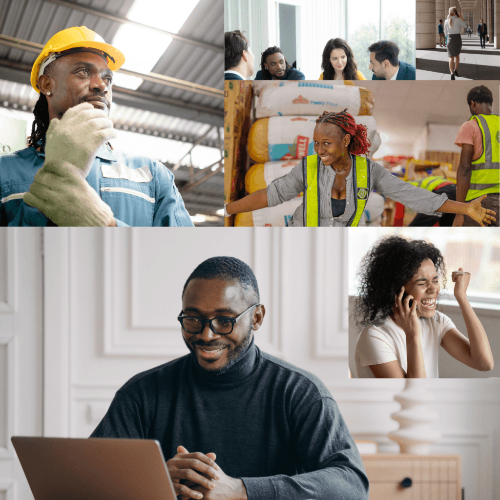 Diverse South African employees across industries relying on People Bridge payroll services